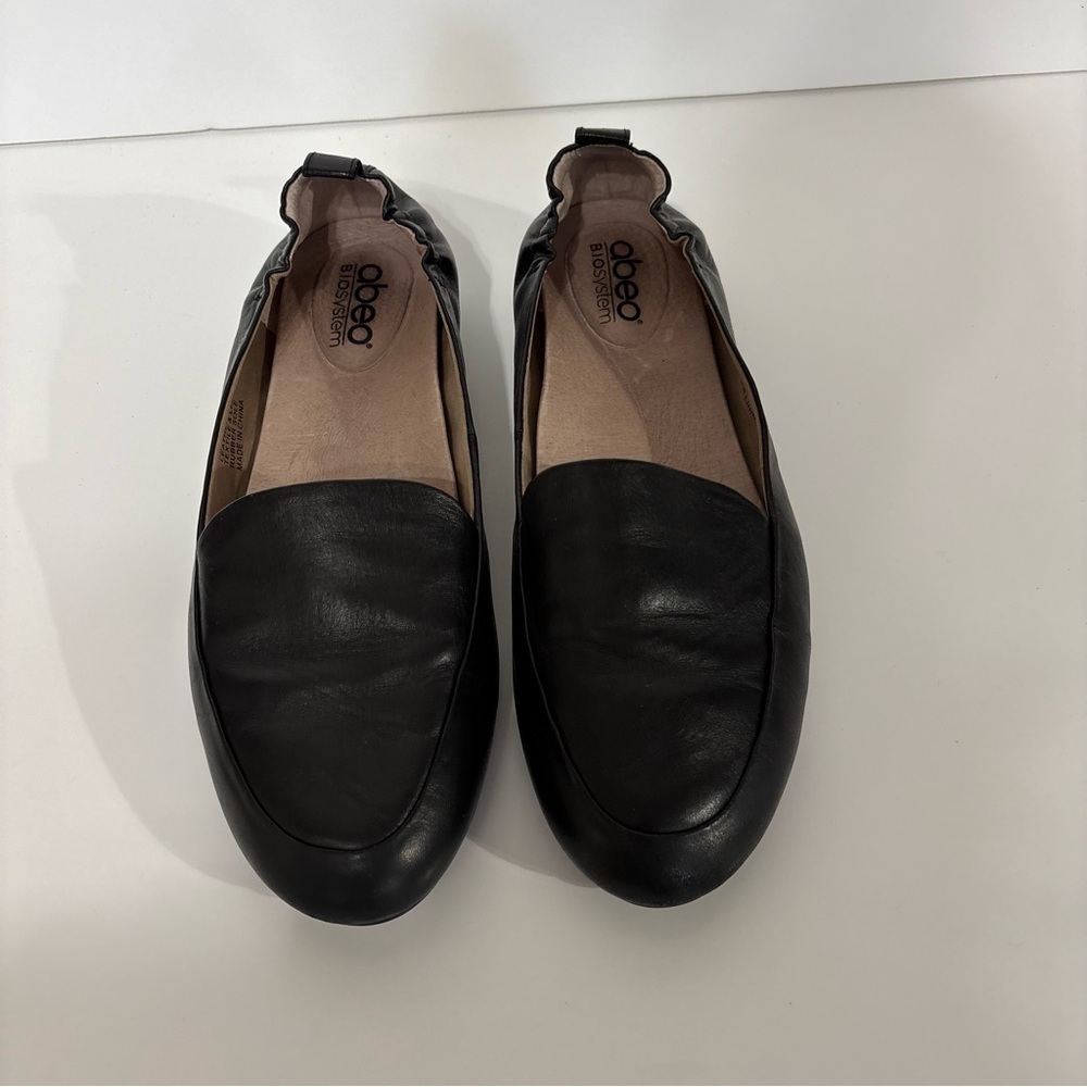 Abeo Bio System Black Leather Slip-On Shoes Size 9.5M